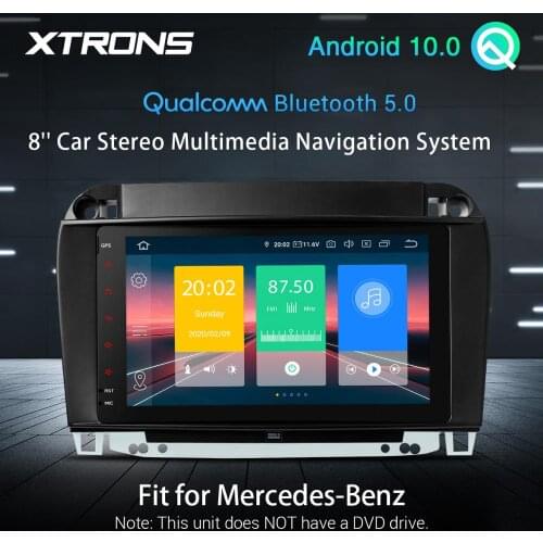 XTRONS 8" Qualcomm Bluetooth 5.0 Android 10.0 Car Radio Player GPS for Benz S-Class W220 S280 S320 S350 S400 S430 S500 NO DVD