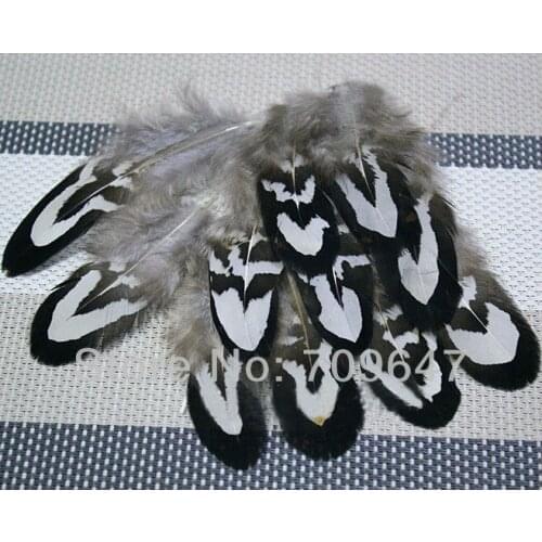 100pcs/lot 4-7cm BLACK & WHITE REEVES PHEASANT FEATHERS PLUMAGE,Loose Reeves Pheasant Feathers for Crafts,Jewelry Making,Masks