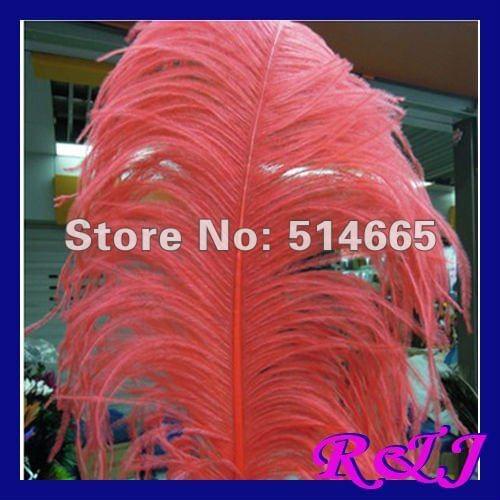 EMS Free shipping Wholesale 50PCS 65-70cm 26-28inch hot pink single OSTRICH FEATHER real ostrich drab feathers