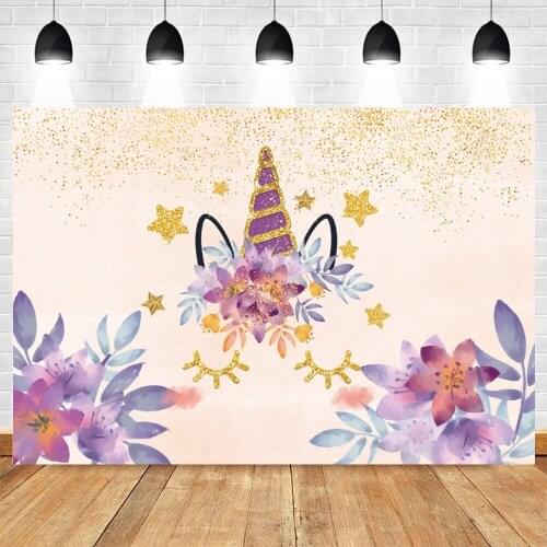 Yeele Unicorn Backdrop Baby Birthday Photozone Flowers Party Decor Child Photography Photographic Background For Photo Studio