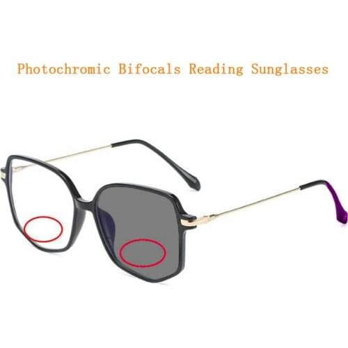 Unisex Photochromic Bifocals Reading Glasses for Women Men Look Near Far Presbyopia Eyeglasses Magnifier Old Man Gift Spectacles