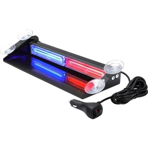 Red Blue Yellow LED COB Car Windshield Strobe Warning Light Flashing Lights Police Emergency Flasher signal Lamp 12V-24V