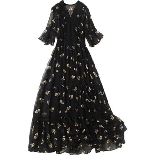 Fashion Plus size 5XL Women Chiffon Dress 2019 Spring Summer New Print Party dress Loose Ladies dresses Casual Women Vestidos