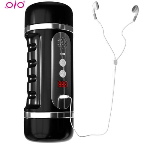 OLO Male Masturbator Cups Vibrator for Men Silicone Automatic Heating Sucking Oral Sex Cup Adult Intimate Toys Blowjob Machine