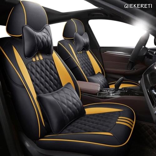QIEKERETI Custom Leather car seat cover set For Dodge Caliber Avenger Journey challenger Automobiles Seat Covers cars seat style