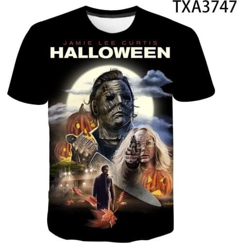 New Summer 3D Printed T Shirt Michael Myers Boy Girl Kids Fashion Streetwear Men Women Children Cool Short Sleeve Cotton Tops