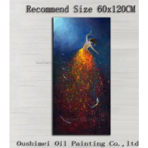 Factory Wholesale High Quality Modern Abstract Dancer Dancing Oil Painting For Wall Decoration Handmade Dancer Paintings