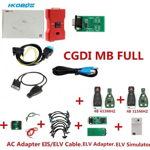 Original CGDI Prog MB Key Programmer Support All Key Lost Fastest Add Key With ELV Adapter&Simulator&AC Adapter&EIS ELV for Benz