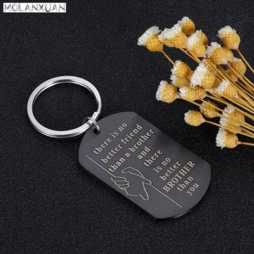 Brother Gift Keychain Birthday Big Brother There is No Better Brother Than You for Him Little Brother Friend Brother Family Gift