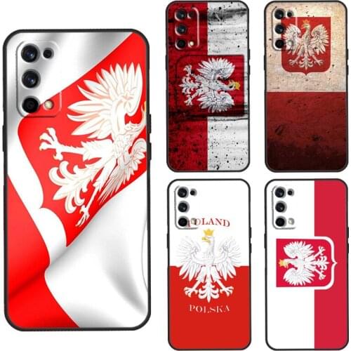 Poland Polish Flag Case For OnePlus 8T 7T Nord 7 8 9 Pro Cover For Realme 8 7 6 Pro Q3 C3 C11 C15 C21 GT Neo