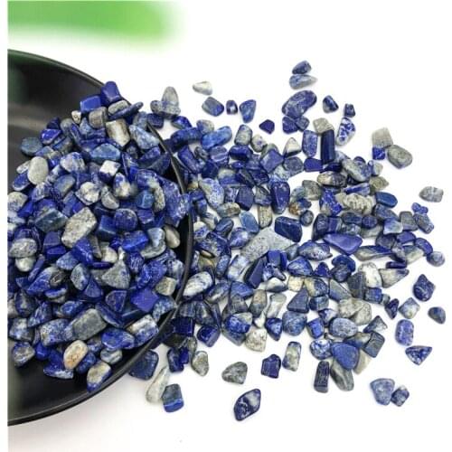 Drop Shipping 50g Natural Blue Lapis Lazuli Quartz Crystal Polished Gravel Stones Specimen Decor Natural Stones and Crystals