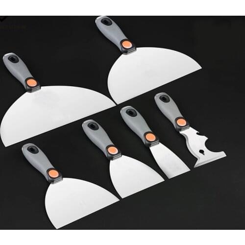 Stainless Steel Drywall Plastering Scraper Tool Putty Knife Trowel Wall Cleaning Shovel Construction Tools FO4040-FO4045