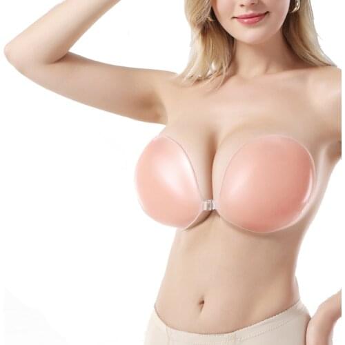 Silicone Sticky Bras for Women Invisible Bra Women Large Cup Bras Strapless Plus Size Clothing for Women Push Up Bra G H I J Cup