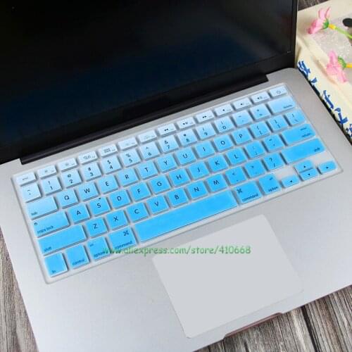 Silicone US Layout English Keyboard Cover Skin For MacBook Pro 13" 15" 17" (with or w/out Retina Display) and MacBook Air 13"