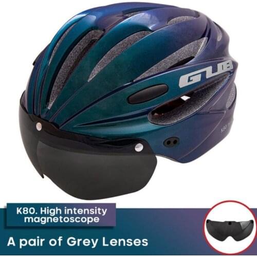 Ultralight Racing Cycling Helmet Sunglasses Intergrally Molded Bicycle Helmet With Grey Lenses 17 Hole Aero MTB Road Bike Helmet
