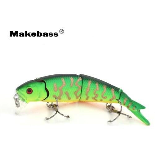 MAKEBASS 3.5in/0.26oz Minnow Sinking Fishing Lure Multi-Jointed 3 Sections Artificial Hard Baits Wobblers Pesca Fishing Tackle