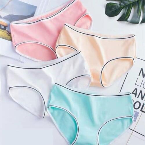 10pc/lot Solid Girls Panties for Teenagers Girl Briefs Underwear Solid Student Underwear Cotton Underpants Teenage Children