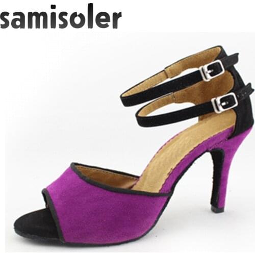 SamisolerSalsa Latin Dance Shoes For WomenTango Ballroom Dance Shoes High Heels soft Dancing Shoes Ballroom Dance Sandals