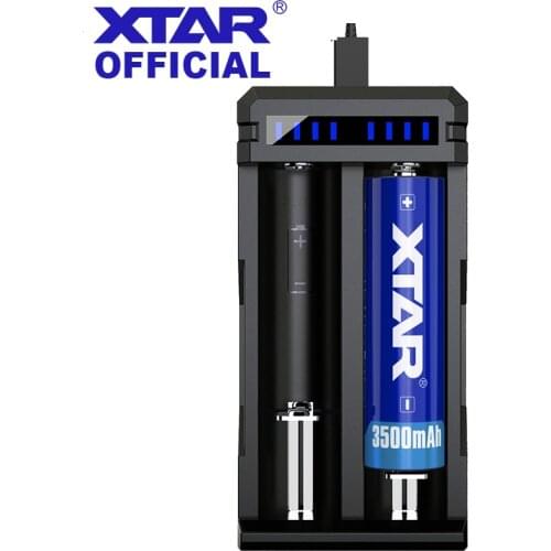 XTAR SC2 Charger 3A Fast Charging 3.6/3.7V QC3.0 Quick Charger 18650/20700/21700/22650/25500/26650 li-ion Batteries USB Chargers