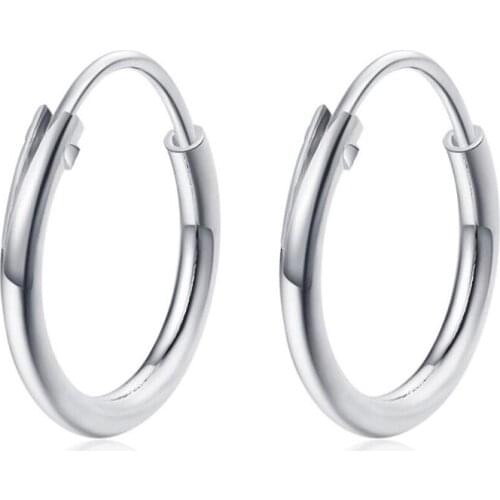 KOFSAC Trendy Women Jewelry 925 Sterling Silver Earrings For Lady Black Gold Circle Hoops Female Anniversary Accessories Gifts