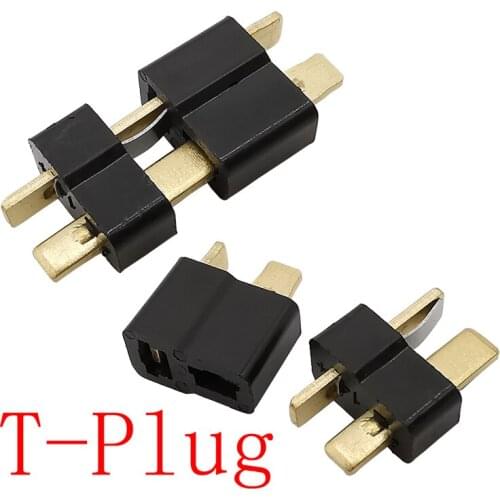 2/5/10Pairs T-Plug Connectors Black T Plug Male & Female Deans Style Connector for RC LiPo Battery Spare Parts Toys Motor DIY