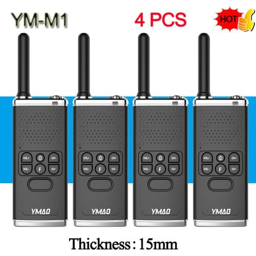 4PCS) YMAO M1 Handheld Walkie Talkie Portable Radio 6W High Power UHF Handheld Ham Flashlight Radio Communicator HF Transceiver