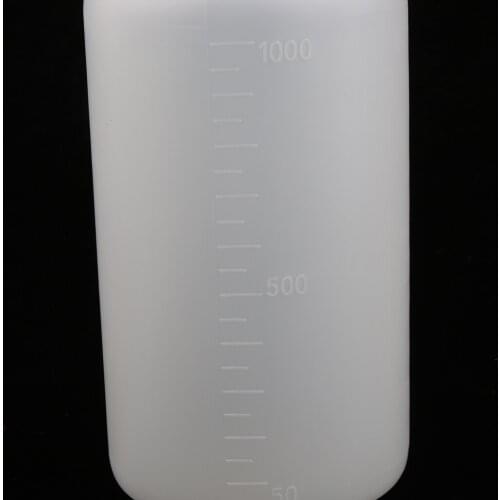 5pcs Lab Reagent Bottle Plastic Wide Mouth Lab Bottle Lab Glassware 1000ml