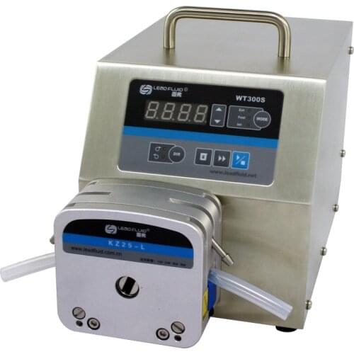WT300S KZ25-L aluminium pump head Lab Food Industrial Basic Speed Variable Peristaltic Filling Dosing Pump 80-3500ml/min