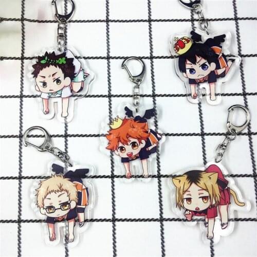 Haikyuu Season 4 Keychain Hinata Shouyo Tobio Kageyama Kozume Kenma Oikawa Tooru Nishinoya Key Chain Volleyball Figure Keychain