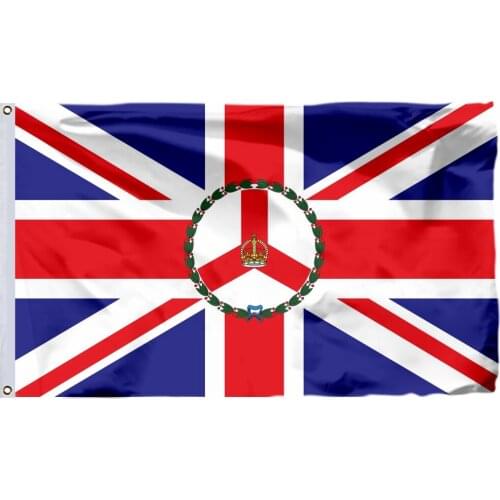 British Governor Singapore Flag 150X90cm (3x5FT) 120g 100D Polyester Double Stitched High Quality Banner Free Shipping