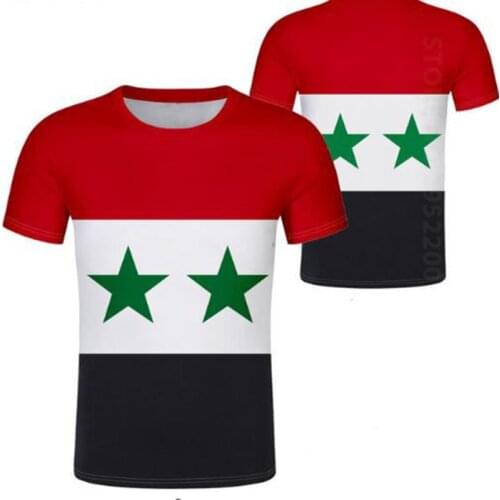 SYRIAN ARAB men youth custom name number photo syria syr casual t shirt nation flag islam sy arabic arab country college clothes
