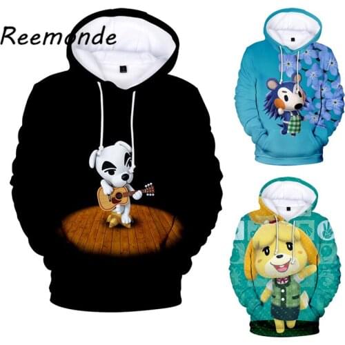 Animal Cosplay Hoodies Sweatshirts Crossing Mens Animal Horizon Sweatshirt Crossing Harajuku Hooded Women Cartoon Pullover