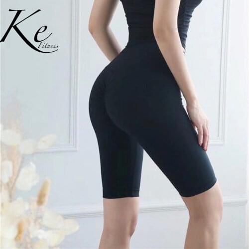 KE Sexy Side Waist Fold Solid Color Sports Yoga Fitness Sling Top Women Fashion Beauty Back Casual Dance Back