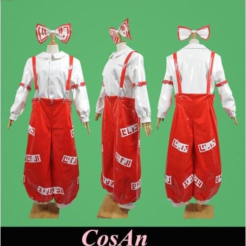 Touhou Project Fujiwara No Mokou Cosplay Costume Fashion Patent Leather Jumpsuits Uniform Unisex Role Play Clothing Custom-Make