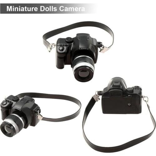 1:12 Scale Miniature Digital Camera Dolls Accessories DIY Dollhouse Decoration Accessories Camera Model Kids Toys Gift