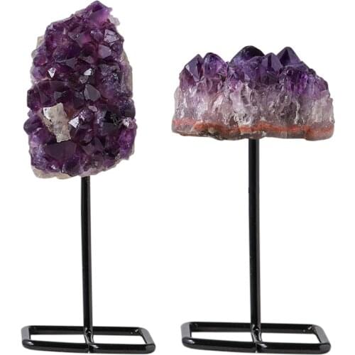 Natural Raw Amethyst Cluster Healing Stone Raw Ore Uruguay Quartz Purple Crystals Stone Crafts Desktop Ornaments Home Decoration