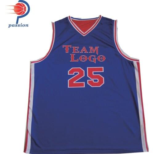 Low Price High Quality Double Side Reversible Basketball Team Wear With Custom Big Logo Sublimated