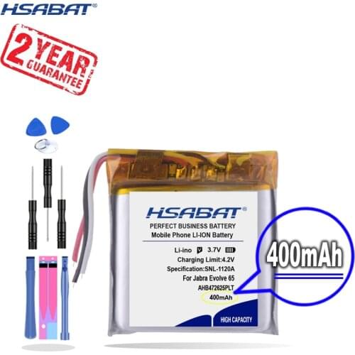 New Arrival [ HSABAT ] 400mAh AHB472625PLT Replacement Battery for Jabra Evolve 65 Earphone