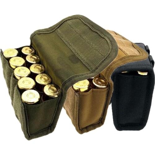 Hunting Tactical Airsoft 10 Round Pouches Shotshell Reload Holder Molle Pouch 12 Gauge/20G Magazine Ammo Round Cartridge Holder