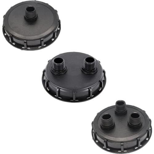 IBC Ton Bucket Plastic Cover With DN150 Single Hole External Thread Medium Bulk Container Plastic Cover Ton Barrel Accessories