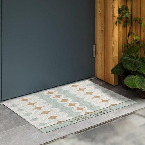 Anti-slip Home Door Mat Living Room Mat Can Be Cut Custom Mat Carpet Bath Mat Kitchen Mat PVC Silk Loop Entrance Door Mat Carpet