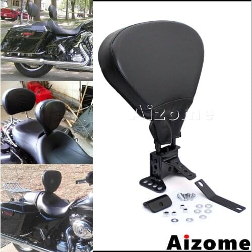 Motorcycle Adjustable Driver Rider Backrest Pad For Touring Harley 2009-2018 2019 Road King Street Glide Electra Road Glide