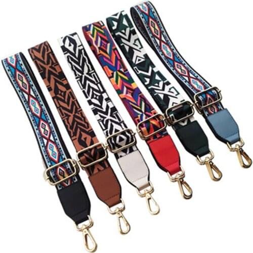 Bag Strap Woman Colored Straps for Crossbody Messenger Shoulder Bag Accessories For handbags Adjustable Embroidered Belts Strap