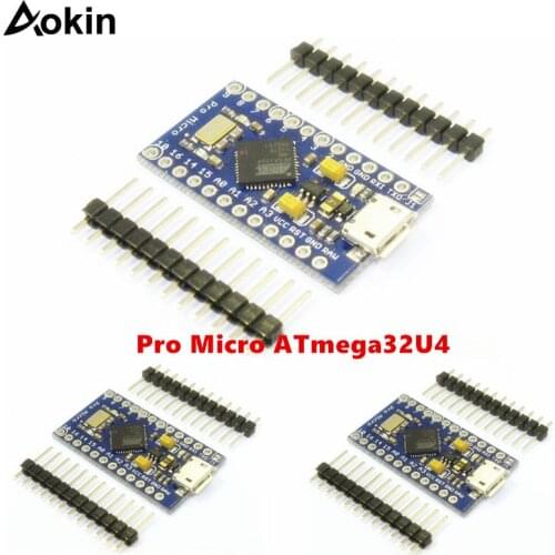 Pro Micro ATmega32U4 5V 16MHz Replace ATmega328 For arduino Pro Mini With 2 Row Pin Header For Leonardo Mini Usb Interface