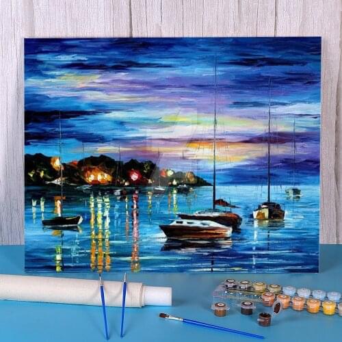 Mystery The Night Painting By Numbers Set Acrylic Paints 50*70 Oil Painting Home Decor Crafts Adults Wall Art Drawing