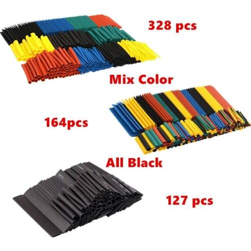 Shrinking 328Pcs Insulation Sleeving Thermal Casing Car Electrical Cable Tube kits Heat Shrink Tube Tubing Wrap Sleeve Assorted