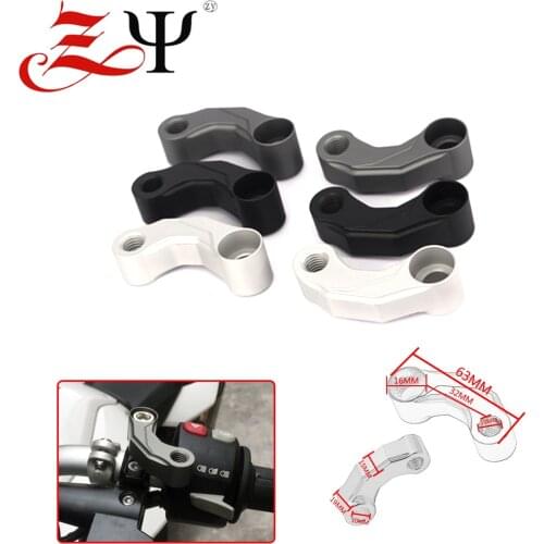 For BMW R1200GS R1250GS R1200R F650GS F700GS F800GS F900XR F900R Motorcycle Mirrors Riser Extension Brackets Adapter Accessories