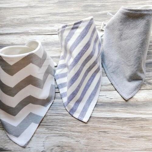 Care Baby 3Pcs Baby Boy Girls Saliva Towel Bandana Bibs Dribble Triangle Kids Head Scarf Soft