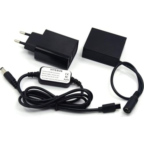 USB Type-C PD Adapter Cable BLH1 Dummy Battery BLH-1 Couper +QC3.0 Adapter For Olympus EM1 MARK II EM1-2 EM1 Mark 2