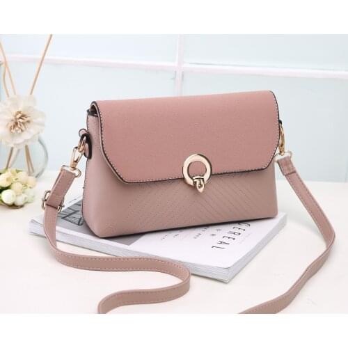 Female 2021 new fashion simple one-shoulder messenger small bag lock with anti-theft holding large-capacity mother bag